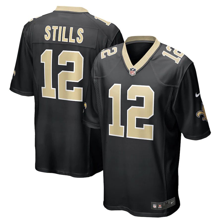 Men New Orleans Saints #12 Kenny Stills Nike Black Player Game NFL Jersey
